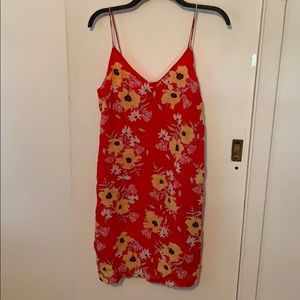 Red Floral Minidress